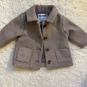Old Navy Taupe Toddler Peacoat Jacket